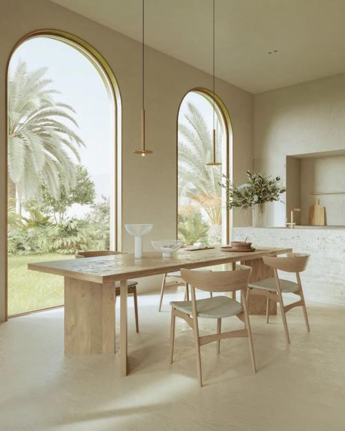 Villa Design: Is Wabi Sabi Too Beautiful? Slightly change tone of the tree, pretending to be unique
