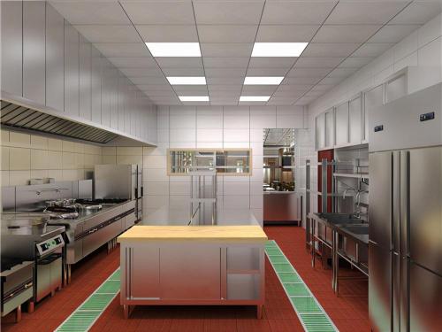 The design of restaurant does not step on pit, this should be done by acceptance of kitchen
