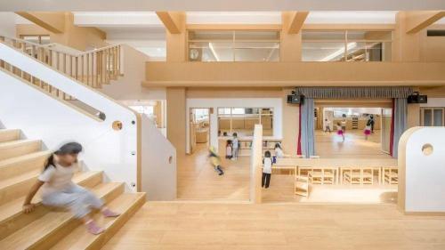 Kindergarten Design case Unlike kindergarten: after saying goodbye to colors of rainbow, comfort level is full
