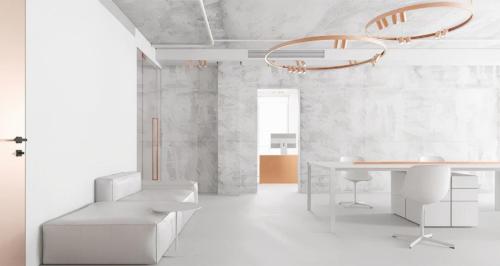 The minimalist office has a high level, let's feel design with only one theme color?
