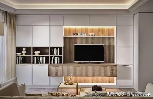 "98㎡Modern minimalist decoration case" 5 most popular TV background wall, beautiful cry
