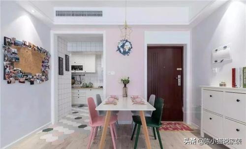 87㎡ two bedrooms with 3 balconies, candy style, Nordic style decor, super healing, this wedding room is too sweet
