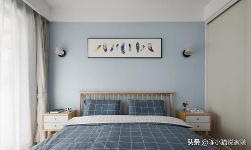 Sunlight in Nordic two-bedroom wedding hall of 88 ㎡, cost of TV wall is only 500 yuan, and effect is unique to celebrities.
