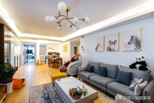 The new house of 108 m2 has a total cost of 90,000 yuan, TV wall is equipped with only two wooden boards.

