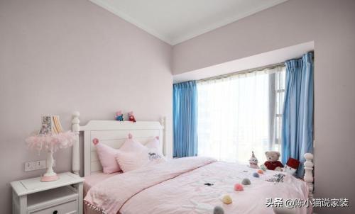 106㎡Jianmei small three-bedroom, entrance is an open study, effect is too warm
