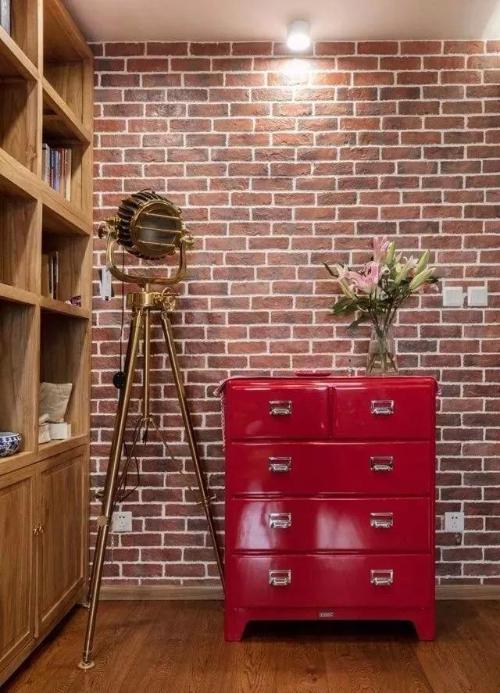 89㎡ industrial style open brick, effect is masculine and fresh, amazing
